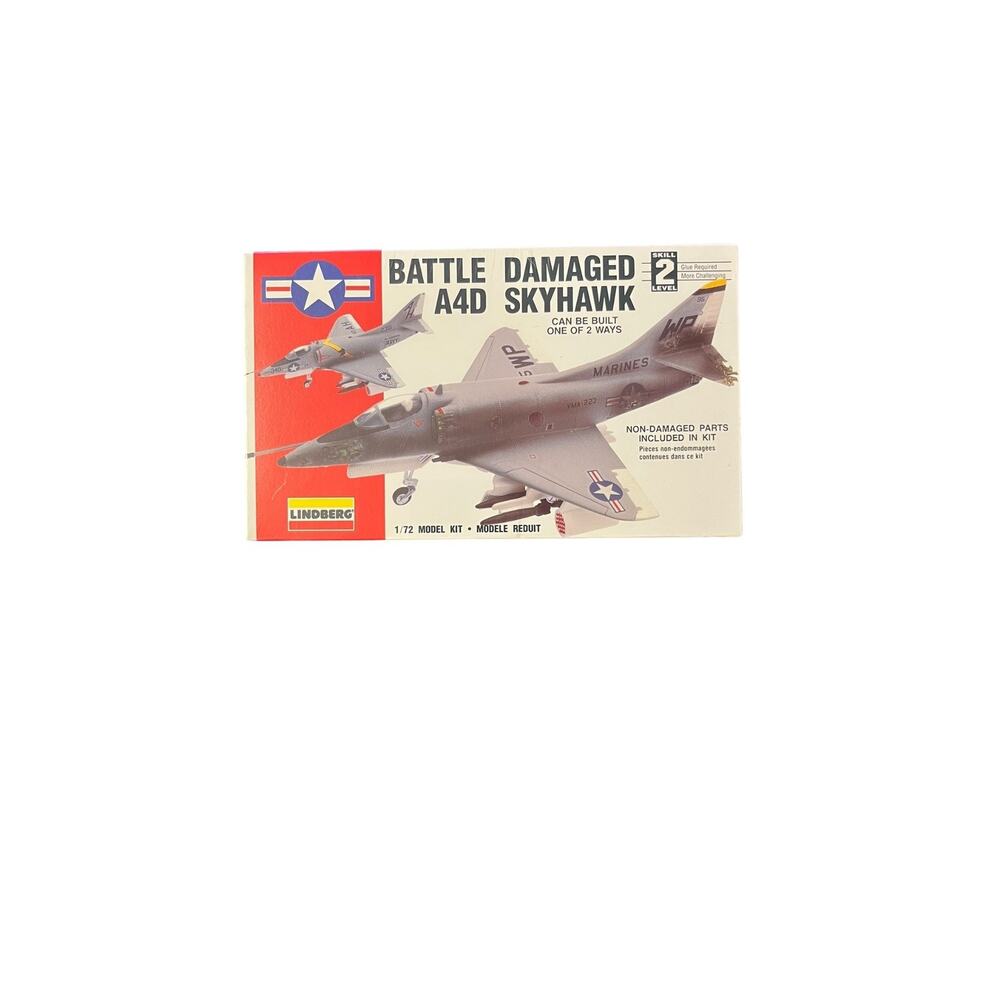1992 Lindberg Battle Damaged A4D Skyhawk 1:72 Scale Kit #70963 Sealed